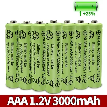 1-20 штук AAA 3000 мАч 3A 1,2 В Ni-MH желтый аккумуляторный элемент для MP3 RC игрушек Светодиодный фонарик