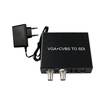 1 Комплект Распределителя конвертеров VGA/AV В SDI От Одного До двух Преобразователей Высокой четкости VGA /AV В Двухпортовый Переключатель Конвертеров SDI