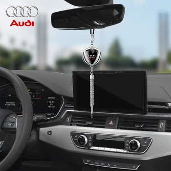 1шт Автомобильное 3D Металлическое Зеркало Заднего Вида Подвесные Подарки Аксессуары Для Интерьера Audi S Line S4 S3 S5 S8 S7 S6 RS A6L A4L Q3 A3 Q7 A5 A7