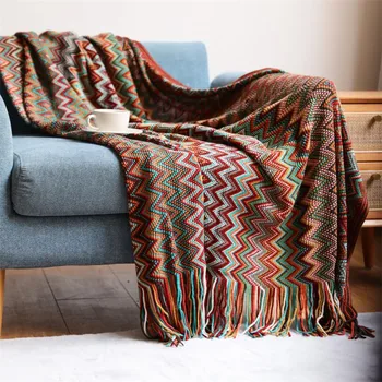 39 Стилей Скандинавское Вязаное одеяло Мягкое Постельное полотенце Диван-кровать Декоративное Покрывало Одеяла из ниток Диван Офисные одеяла для ворса