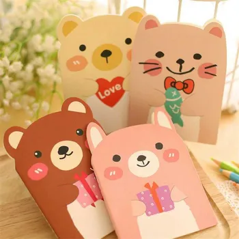 4BOOK Новый блокнот с милым мишкой в корейском стиле, дневник, блокнот для заметок Memo A6 book