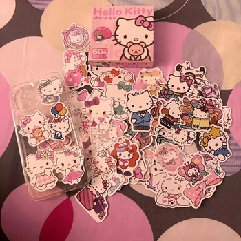 8 Стильных наклеек Kawaii Sanrio Hello Kitty, аниме, Ins, Подарочная коробка, Запечатывающие наклейки, Украшение Cinnamoroll, Канцелярская наклейка