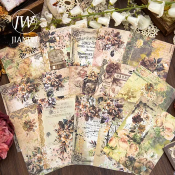 JIANWU 30 Листов Серия вчерашних историй Винтажный цветочный декор Материал Бумага Креативный журнал 