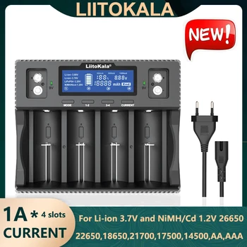 Liitokala Lii-D4XL Lii-S8 Зарядное Устройство для 18650 D NiMH LiFePO4 Литий-ионный 3,7 В 1,2 В 3,2 В 9 В 26650 14500 26700 18350 AA AAA