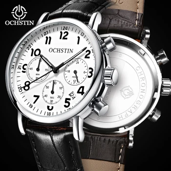 Ochstinprominente celebrity series personality простые часы с многофункциональным кварцевым механизмом, водонепроницаемые мужские кварцевые часы