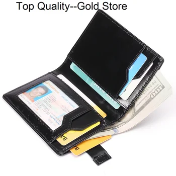 Блокировка RFID Мужской кошелек из натуральной кожи Держатель для кредитных карт Набор для рисования Повседневный Стандартный мужской карманный кошелек для монет