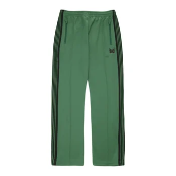 Боковая полоска С иглами, вышитая бирюзово-зеленой бабочкой, спортивные брюки AWGE, мужские И женские Одинаковые Свободные широкие брюки с прямыми штанинами