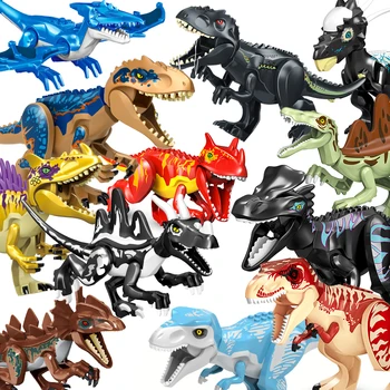 Динозавры юрского периода, строительные блоки, Индоминус Рекс, сделай САМ, Тираннозавр, Фигурки, Модели, Игрушки для детей, Животные, Рождественские Подарки