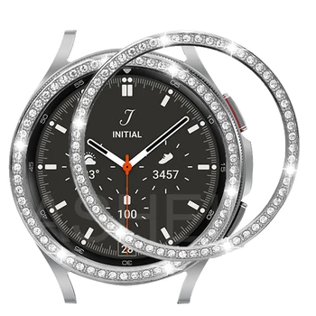 Для Samsung galaxy watch 4 calssic 46 мм 42 мм безель кольцо Блестящий роскошный бриллиант безель петля Galaxy watch 3 41 мм крышка бампер
