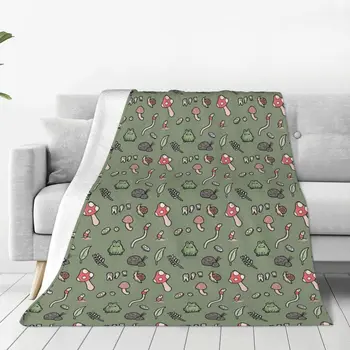 Зеленое Одеяло Goblincore, Покрывало На Кровать В Гостиной, Покрывала Uni Для Кровати