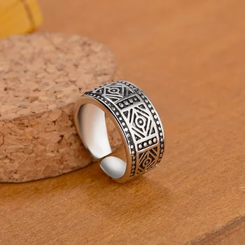 Индивидуальное Геометрическое кольцо для женщины серебристого цвета, Модное открывающее кольцо для указательного пальца