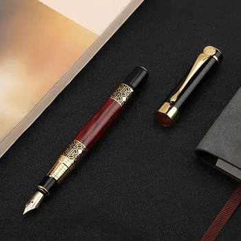 Классическая бизнес-авторучка 1шт Высококачественная металлическая ручка для подписи Бизнес-ручки офисные школьные принадлежности