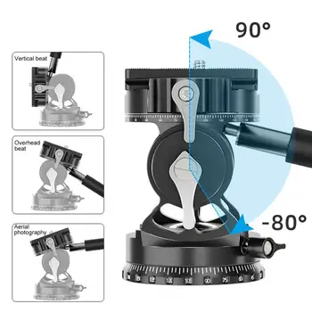 Крепление камеры Эффективное переключение видеокамеры Гидравлическая штативная головка для съемок