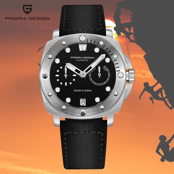 Механические наручные часы PAGANI DESIGN Модные водонепроницаемые спортивные часы Мужские часы с сапфировым стеклом и AR-покрытием PD1767