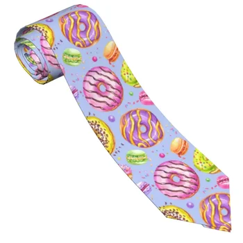 Модные мужские галстуки из полиэстера 8 см, узкий галстук-пончик для мужской рубашки, аксессуары, реквизит для косплея