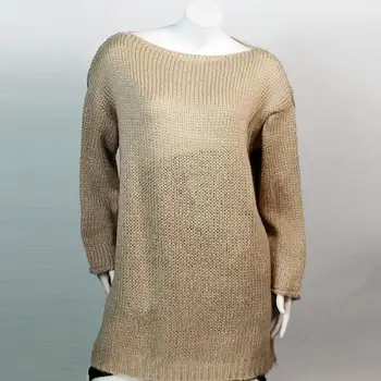 Мохеровый женский вязаный свитер с длинным рукавом-фонариком, пушистый пуловер, топ, уличная одежда, вязаный свободный джемпер, пальто, женская одежда