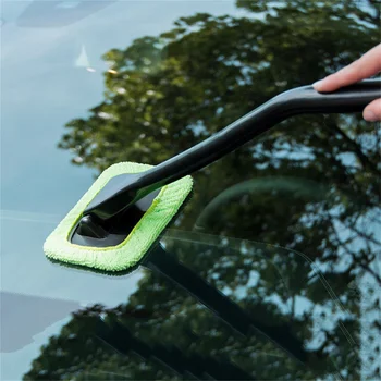 Набор щеток для мытья окон автомобиля, стеклоочиститель, щетка для чистки лобового стекла из мягкой микрофибры, щетка для чистки с длинной ручкой, самоочищающийся инструмент для мытья.