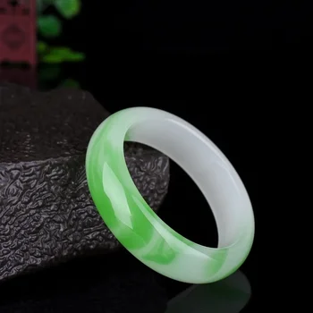 Натуральный китайский светло-зеленый нефритовый браслет ручной работы, модный бутик ювелирных изделий, женский браслет зеленого цвета, популярный подарок