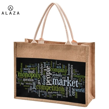 Новая джутовая сумка для покупок большой емкости, многоразовые мобильные дорожные пляжные сумки, переносная сумка-тоут, органайзер для хранения с пользовательским логотипом