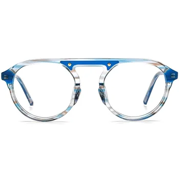 Новая многоцветная персонализированная модная овальная ацетатная оправа для очков, мужские и женские однолучевые оптические очки