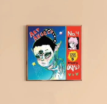 Обложка музыкального альбома Grimes Art Angels Холст, плакат, настенная живопись для дома, украшение (без рамки)