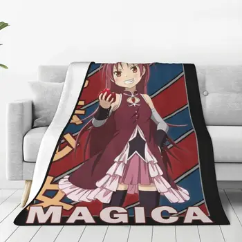 Одеяла Kyoko Sakura Puella Magi Madoka Magica, Фланелевое Легкое одеяло для спальни, диван, одеяло для спальни