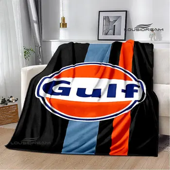Одеяло с логотипом мотоцикла GULF, милое одеяло, Мягкое и удобное одеяло, Теплое одеяло, Фланцевое одеяло, подарок на день рождения
