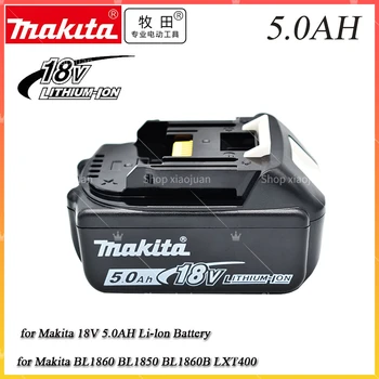 Оригинальный аккумулятор для электроинструмента Makita 18V 5000mAh со светодиодной литий-ионной подсветкой BL1815 BL1830 BL1860 BL1850