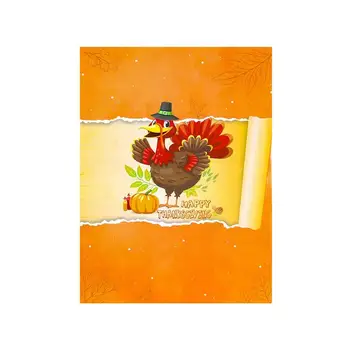 Осенняя открытка с благодарностью, креативная всплывающая открытка с Индейкой и осенними листьями, товары для домашнего декора рабочего стола, для кабинета, школьной прихожей.
