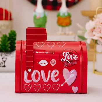 Принадлежности для украшения на День Святого Валентина, украшение домашней атмосферы, почтовый ящик на День Святого Валентина, жестяная коробка, конверт, подарочная коробка