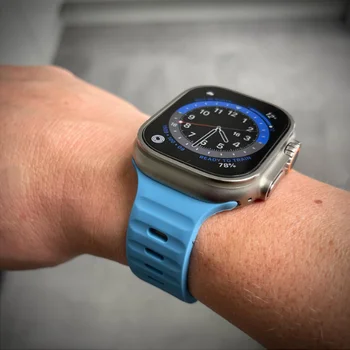 Ремешок для Apple Watch Band 44 мм 49 мм 45 мм 42 мм 45 мм ultra Ocean Силиконовый Ремешок Для Часов correa браслет iwatch Series 8 7 6 5 4 3 se