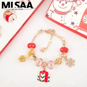 Рождественские подарки Золотой набор с регулируемым дизайном Отличный Рождественский подарок содержит несколько наборов креативных браслетов в рождественском стиле