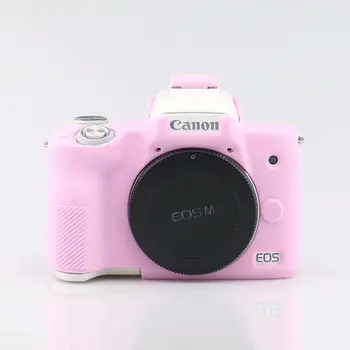 Розовая Цветная сумка для фотоаппарата Силиконовый защитный чехол для Canon EOS M50 M50 Mark II Защитные аксессуары Долговечны