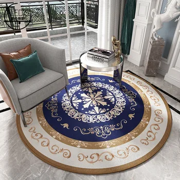 Скандинавский светлый роскошный круглый ковер для гостиной, журнальный столик, коврик для спальни, офиса, кабинета, коврик для стула