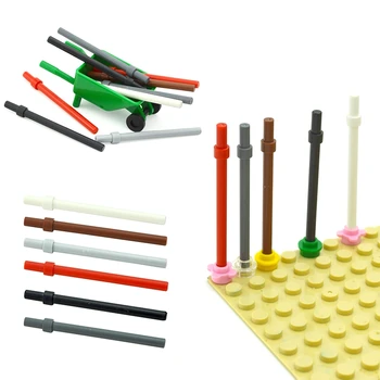 Технические детали MOC, строительные блоки, круглый стержень 1x6, 6 л со стопорным кольцом, собирает частицы, совместимые с игрушкой из 63965 кирпичей.