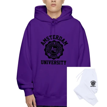 Толстовка с логотипом Амстердамского университета (доступны все цвета и завязки) мужская толстовка