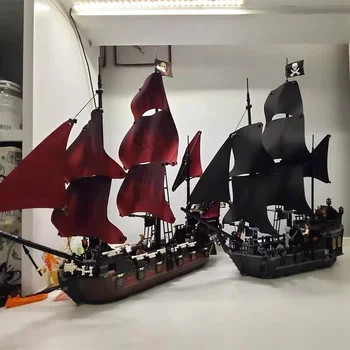 16009 1097шт Пиратский Корабль Строительные Блоки Queen Annes Revenge Лодка Игрушка Кирпичи Модель Совместимые Детские Подарки На День Рождения И Рождество