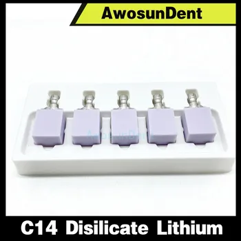 5 шт./Коробка C14 Cad Cam Литий-Дисиликатный Циркониевый Зубной Имплантат Литий-Дисиликатный Блок Emax