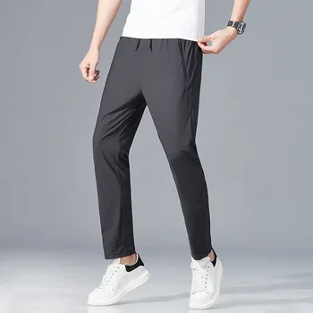 Ymwmhu 2023, штаны для бега, мужские однотонные эластичные брюки, спортивная одежда, Мужские спортивные брюки, Мужские спортивные штаны для бега, спортивные штаны для бега