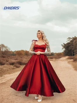 Вечернее платье Pastrol с круглым вырезом и длиной до щиколоток, Романтическое коктейльное платье на бретельках, Элегантное Vestidos De Novia