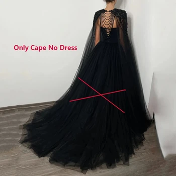 Высокое качество Эйлин бисером накидка для готический свадебное платье невесты платье черный плащ пользовательский цвет не платье, нет платья