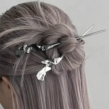 Женская металлическая заколка для волос, китайский головной убор, элегантные ювелирные аксессуары, головной убор для свадебной вечеринки