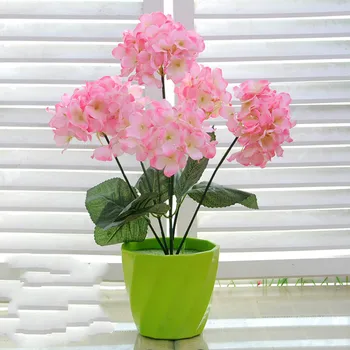 Красивая искусственная гортензия с 6 головками/пучком, декоративный цветок для свадебной вечеринки, имитирующий цветок для украшения дома цветами своими руками