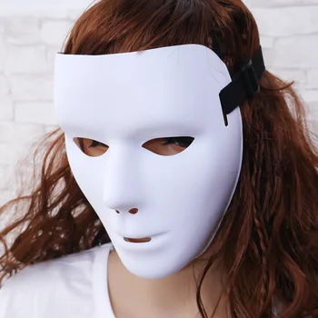 Новая белая маска для лица, маски для вечеринки в честь Хэллоуина, реквизит для танцевальных представлений с привидениями в стиле хип-хоп
