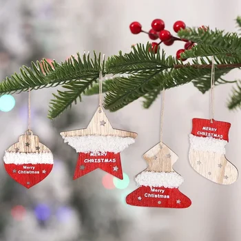 Новая деревянная рождественская подвеска Aviator-zhk.ru, макет места проведения, украшение для рождественской елки, подвесные украшения
