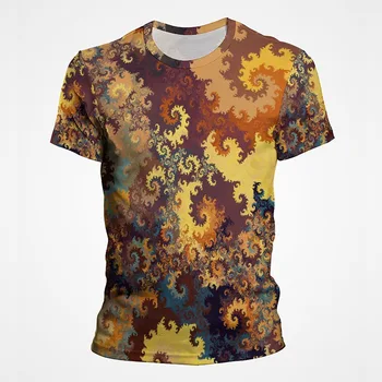 Новая мужская футболка с абстрактным искусством и графикой, футболки с 3D принтом абстрактного искусства, Классная Забавная Детская винтажная одежда с короткими рукавами для женщин