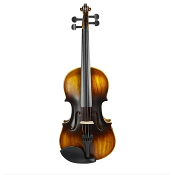 Специальная винтажная акустическая скрипка 4/4 в натуральную величину с матовой отделкой, скрипка + футляр, смычок, канифоль, студенческий комплект в сборе