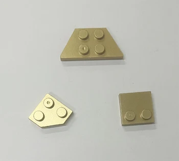 * Специальная пластина из металлического золота * 10 шт., номер детали DIY enlighten block brick.  Совместим с другими сборными частицами