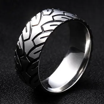 Уникальный дизайн мужского кольца в стиле ретро из нержавеющей стали, мужское кольцо на указательный палец, черное кольцо с ионами углерода, модные ювелирные аксессуары