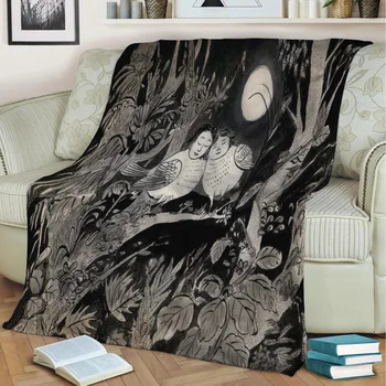 Фланелевое одеяло с изображением Райских птиц с 3D принтом, Сохраняющее тепло, Детское одеяло для дивана, Домашний Декор, Текстиль, Семейный подарок Мечты